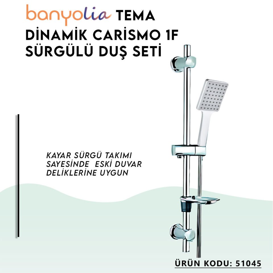 BANYOLİA - TEMA Dinamik Carismo Sürgülü Duş Seti (51045)