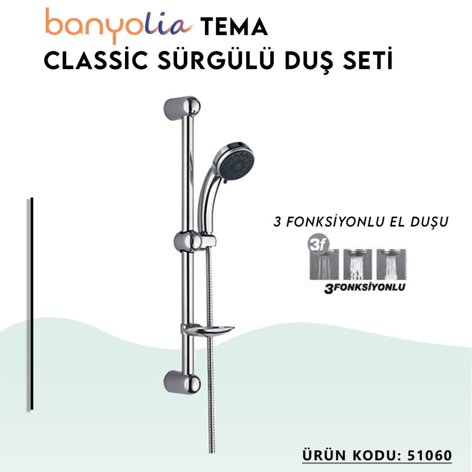 BANYOLİA - TEMA Classic Sürgülü Duş Seti (51060)