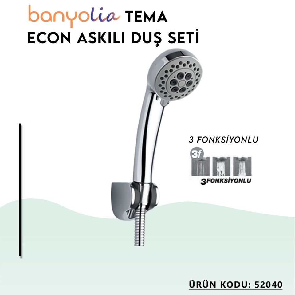 BANYOLİA - TEMA Econ Askılı Duş Seti (52040)