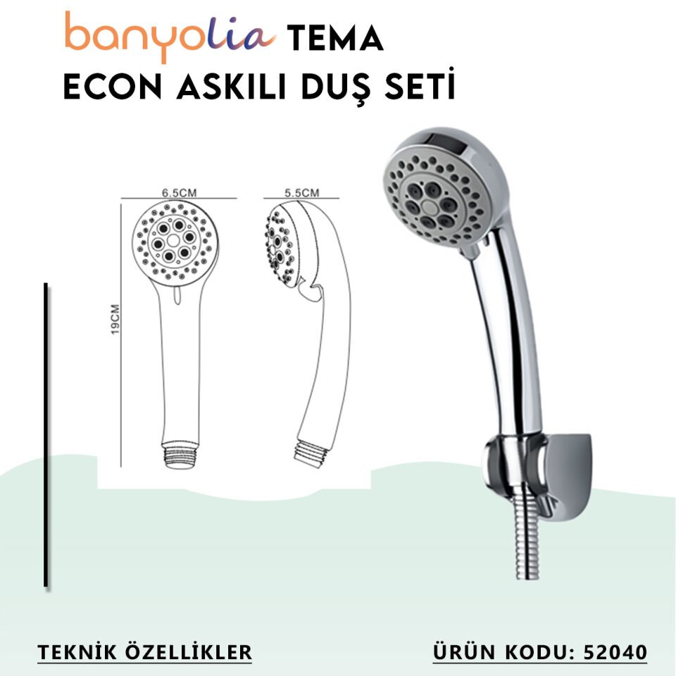 BANYOLİA - TEMA Econ Askılı Duş Seti (52040)