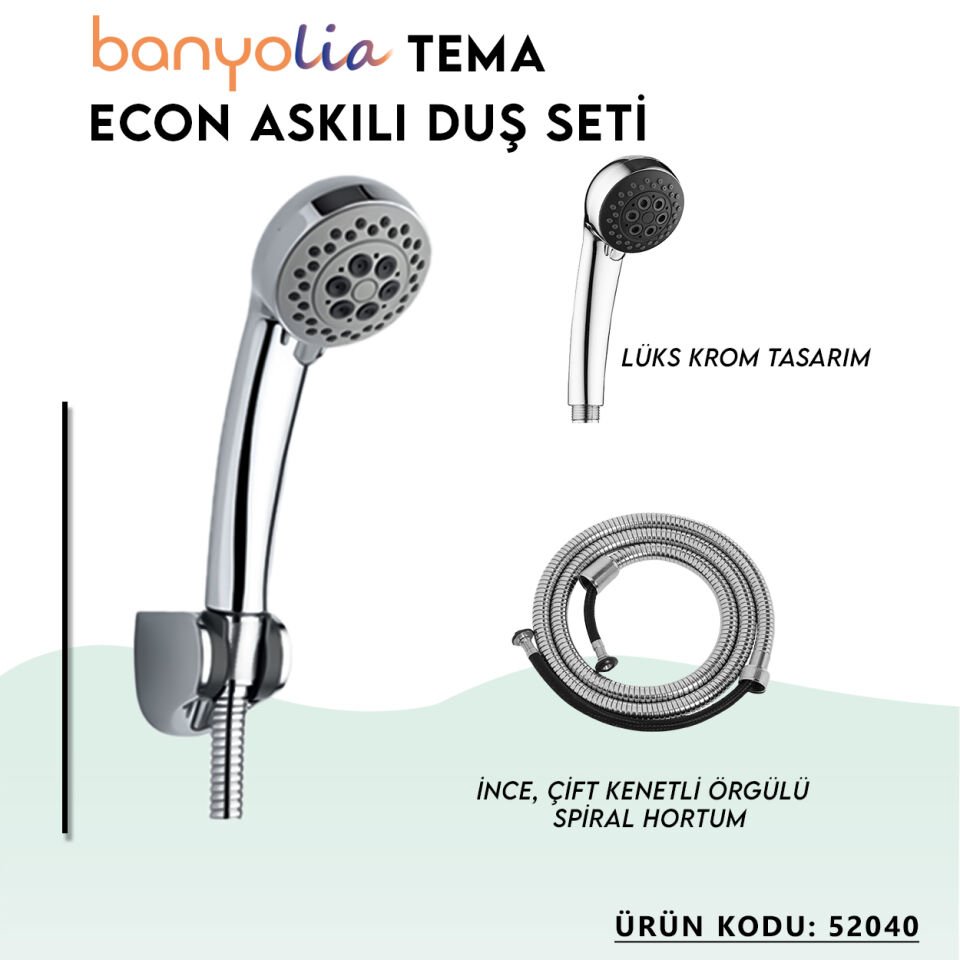 BANYOLİA - TEMA Econ Askılı Duş Seti (52040)