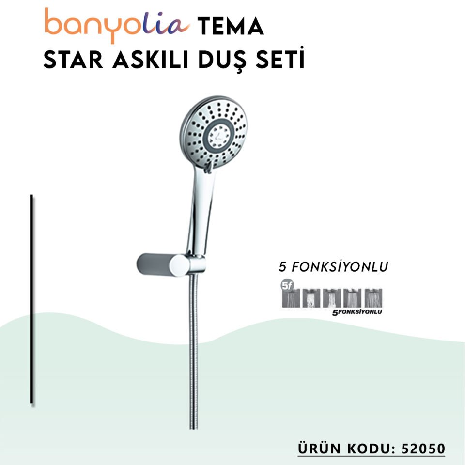 BANYOLİA - TEMA Star Askılı Duş Seti (52050)