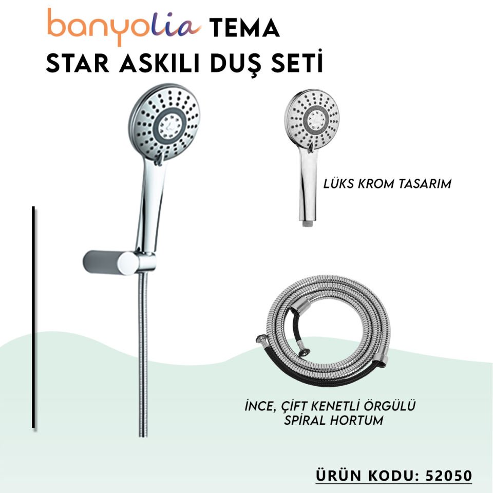 BANYOLİA - TEMA Star Askılı Duş Seti (52050)
