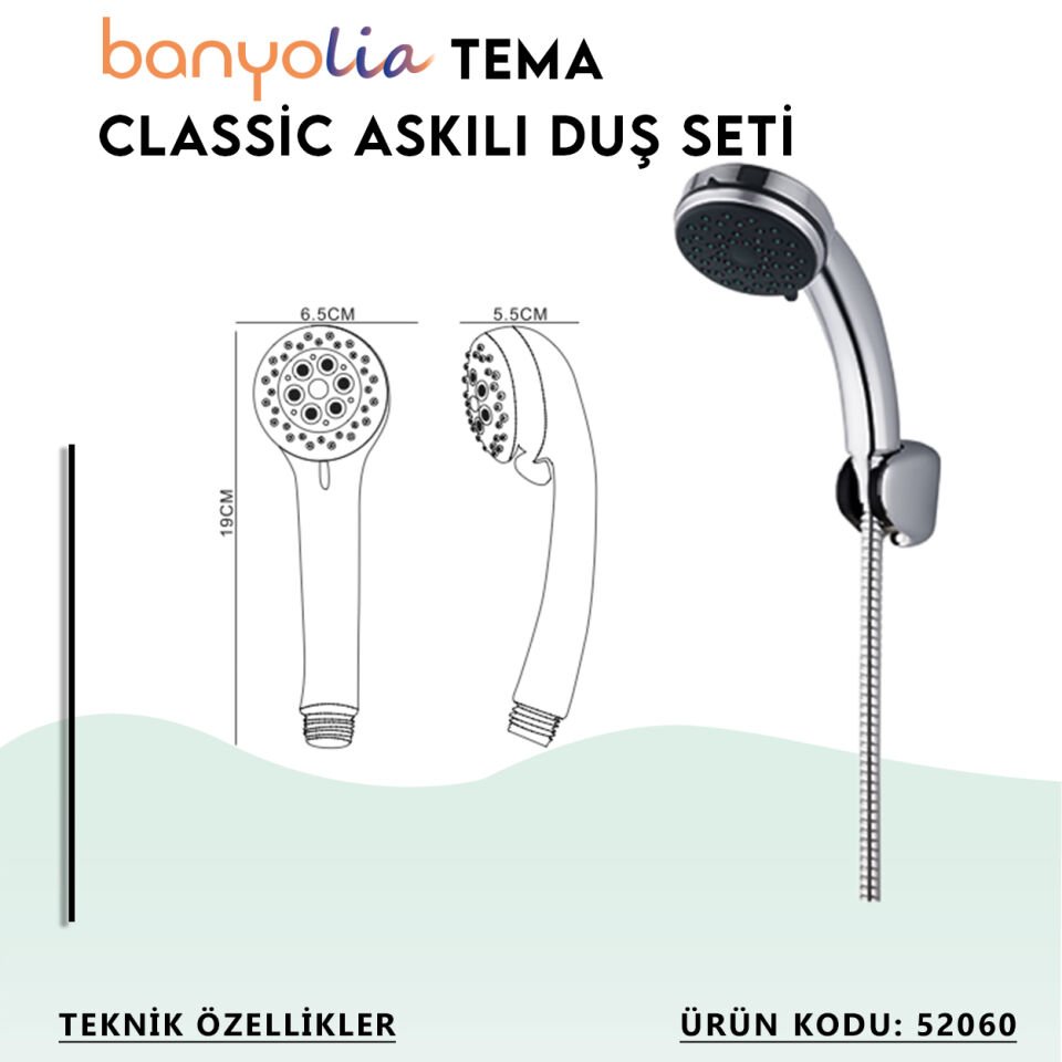 BANYOLİA - TEMA Classic Askılı Duş Seti (52060)