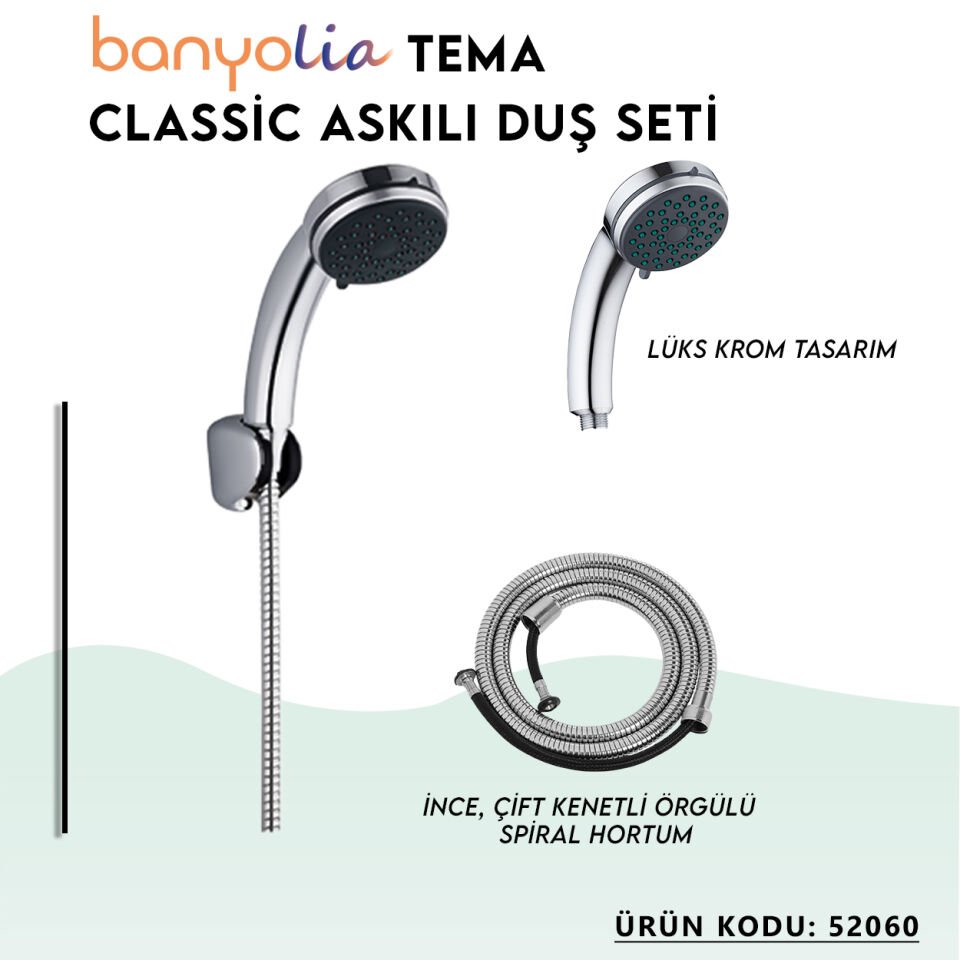 BANYOLİA - TEMA Classic Askılı Duş Seti (52060)