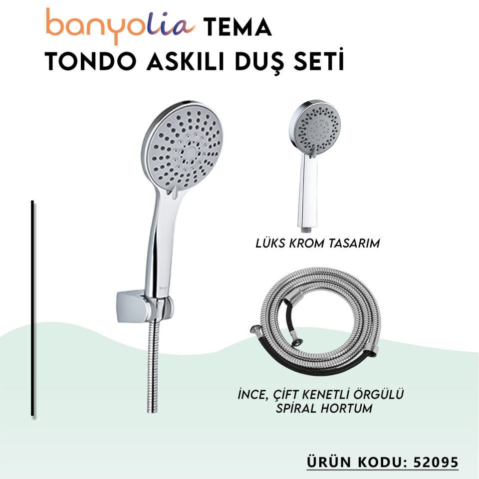 BANYOLİA - TEMA Tondo Askılı Duş Seti (52095)