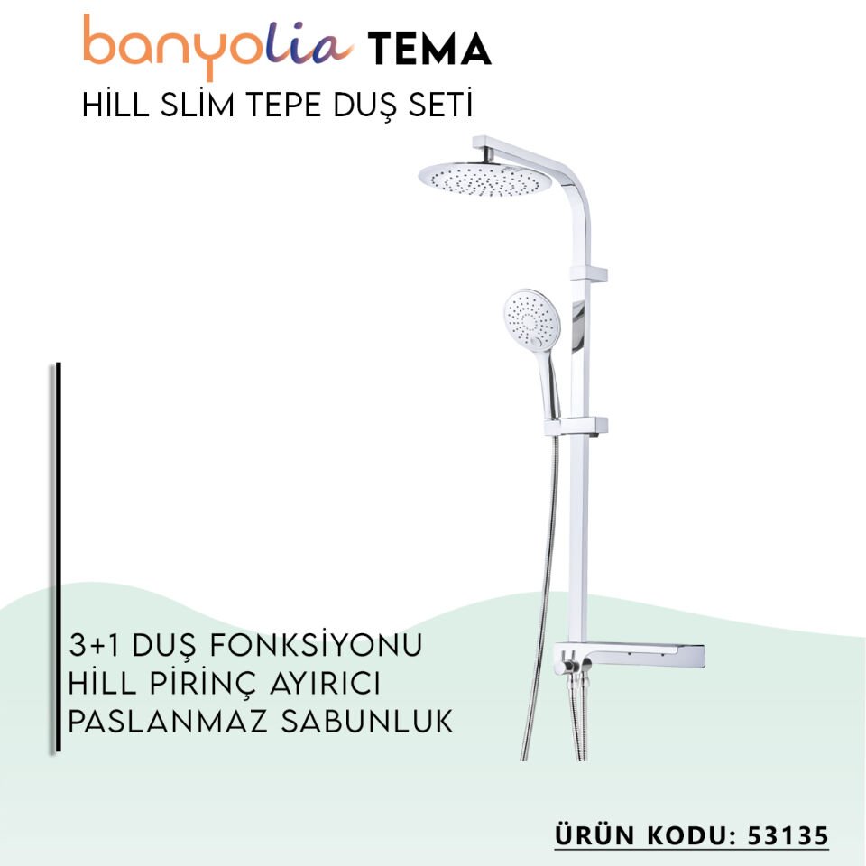 BANYOLİA - TEMA Hill-Slim Tepe Duş Seti (53135)