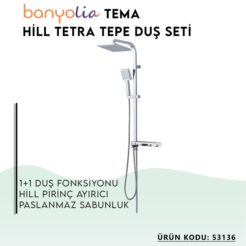 BANYOLİA - TEMA Hill-Tetra Tepe Duş Seti (53136)
