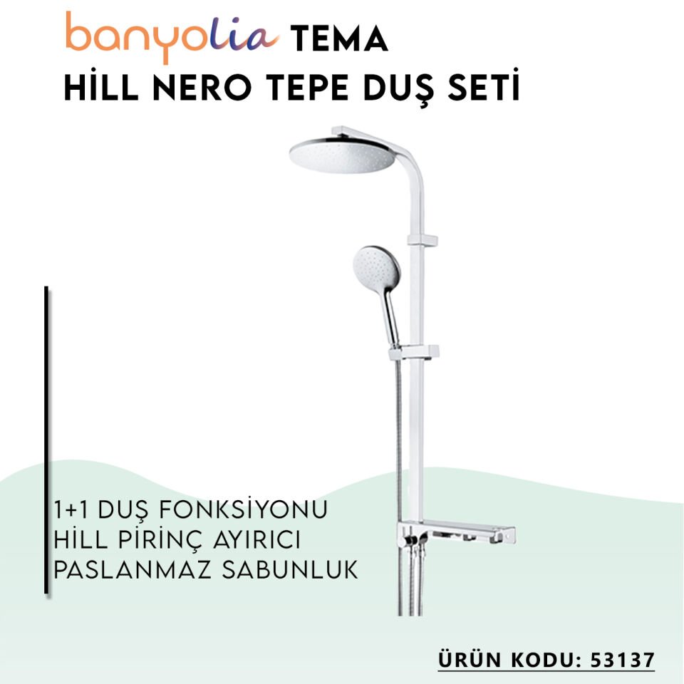 BANYOLİA - TEMA Hill-Nero Tepe Duş Seti (53137)