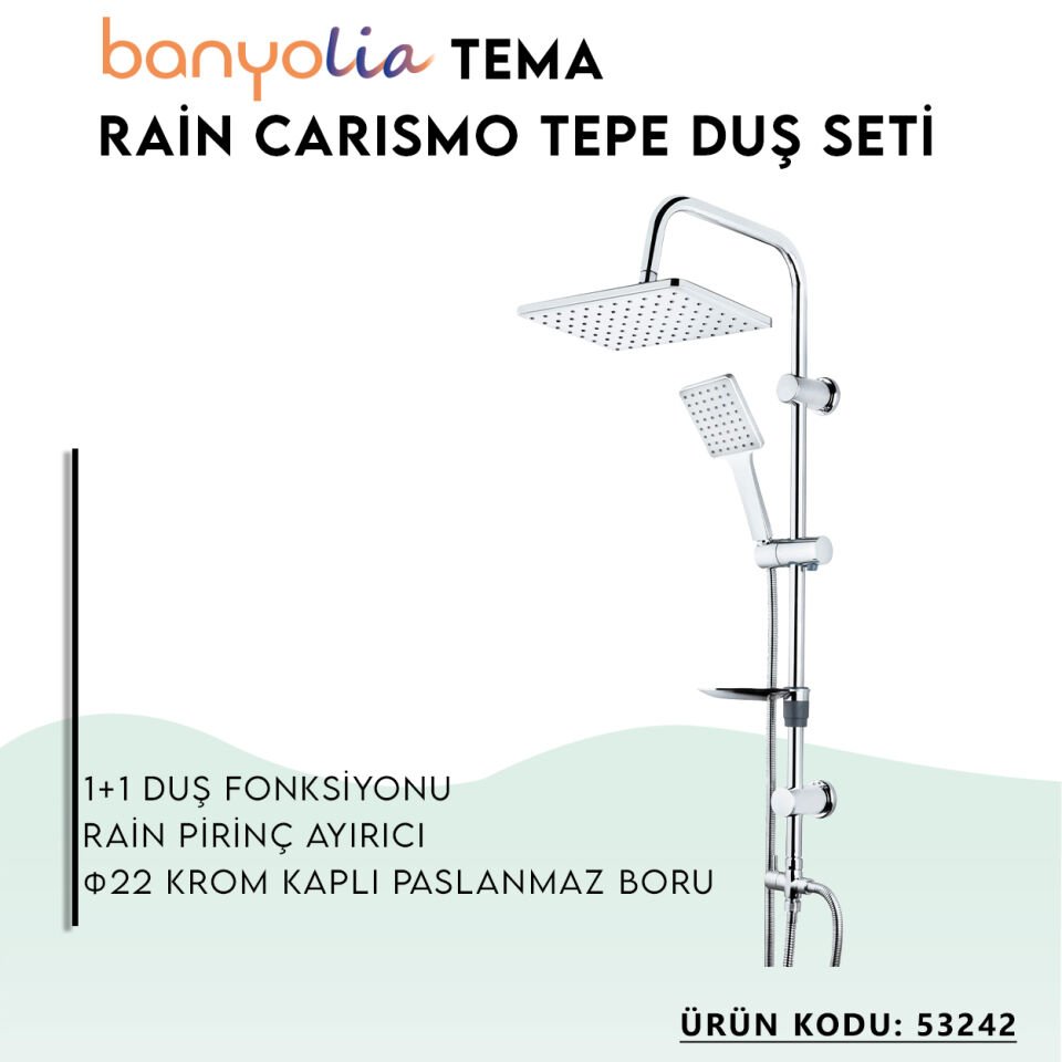 BANYOLİA - TEMA Rain Carismo Tepe Duş Seti (53242)