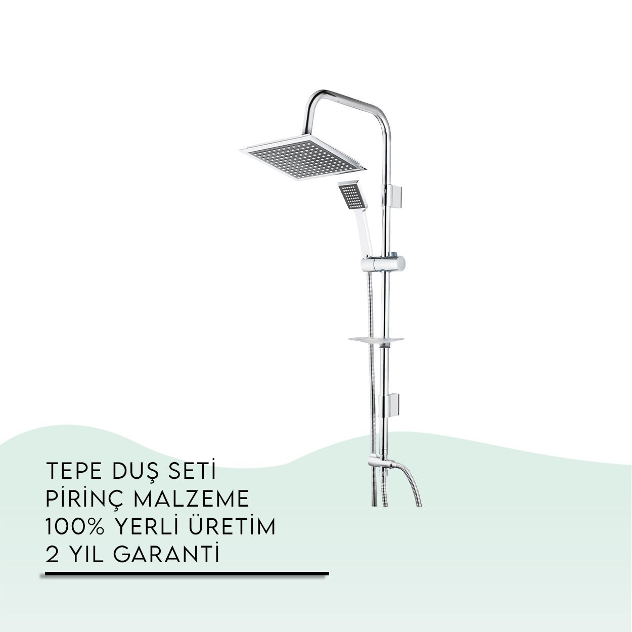 BANYOLİA - TEMA Rain-Pratik Quadro (1f) Tepe Duş Seti (53260)