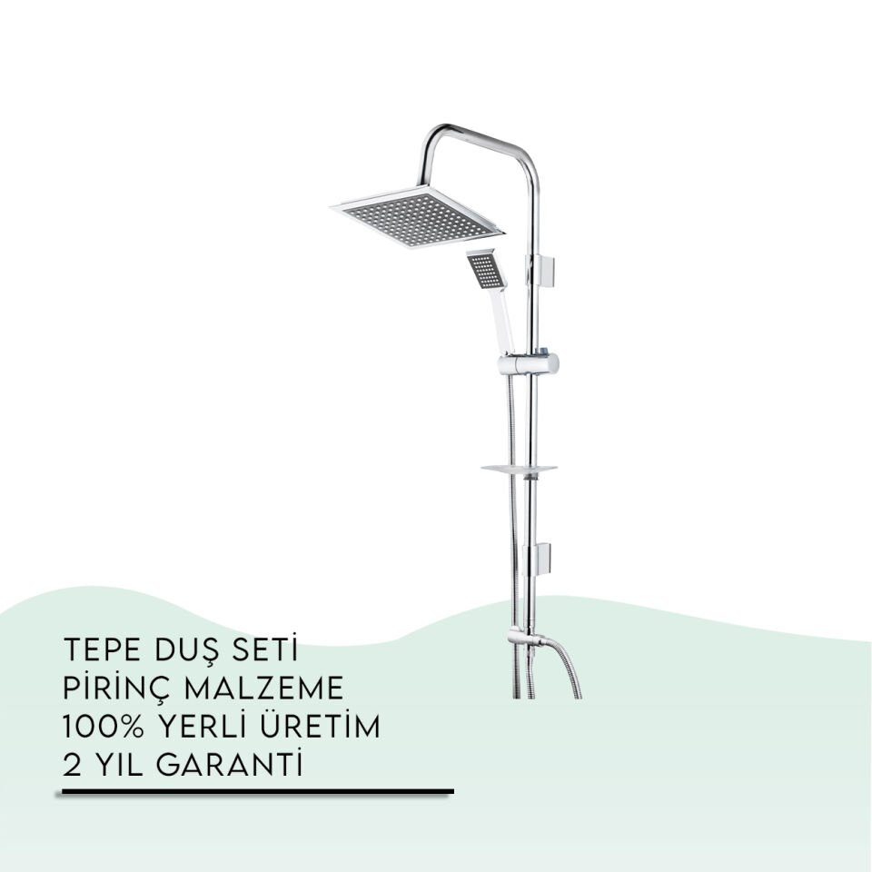BANYOLİA - TEMA Rain-Pratik Quadro (1f) Tepe Duş Seti (53260)