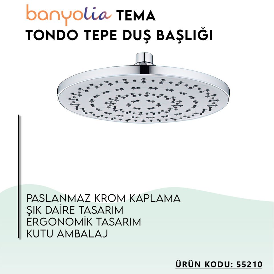 BANYOLİA - TEMA Tondo Tepe Duş Başlığı (55210)