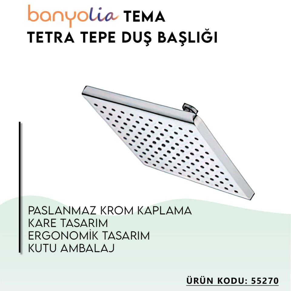 BANYOLİA - TEMA Tetra Tepe Duş Başlığı (55270)