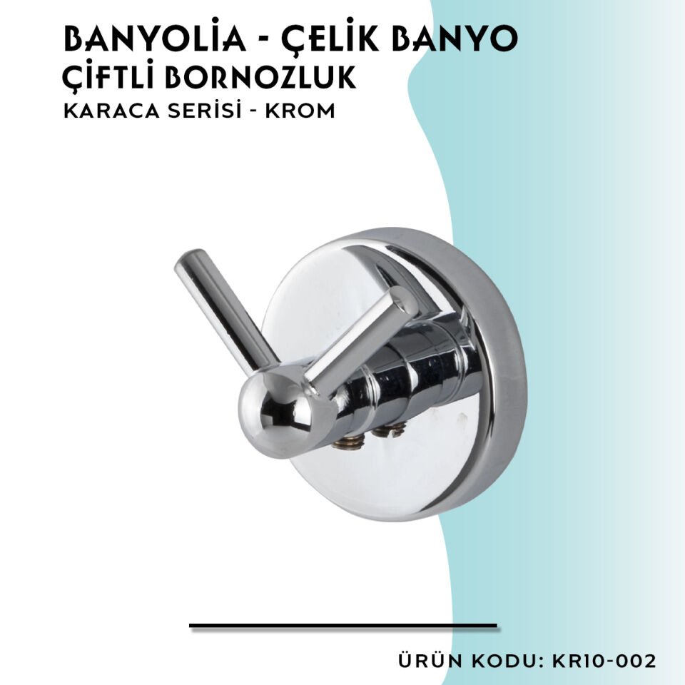BANYOLİA - Çelik Banyo Karaca Bornozluk Çiftli (KR10-002)