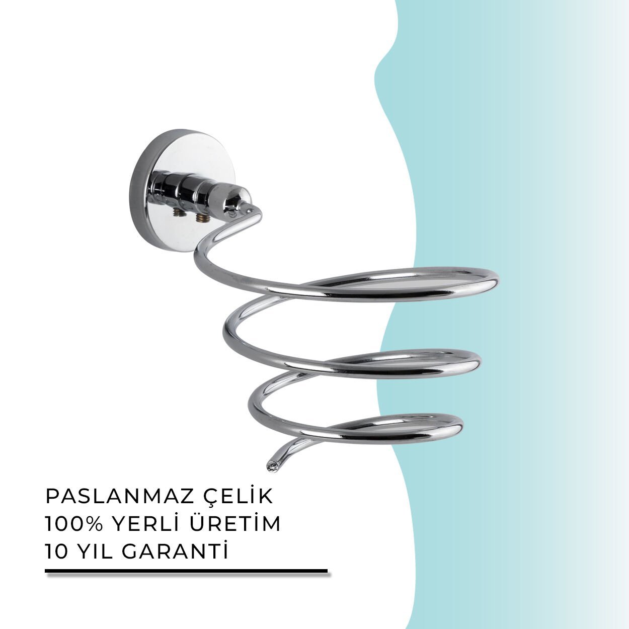BANYOLİA - Çelik Banyo Karaca Fön Askılık (KR10-018)