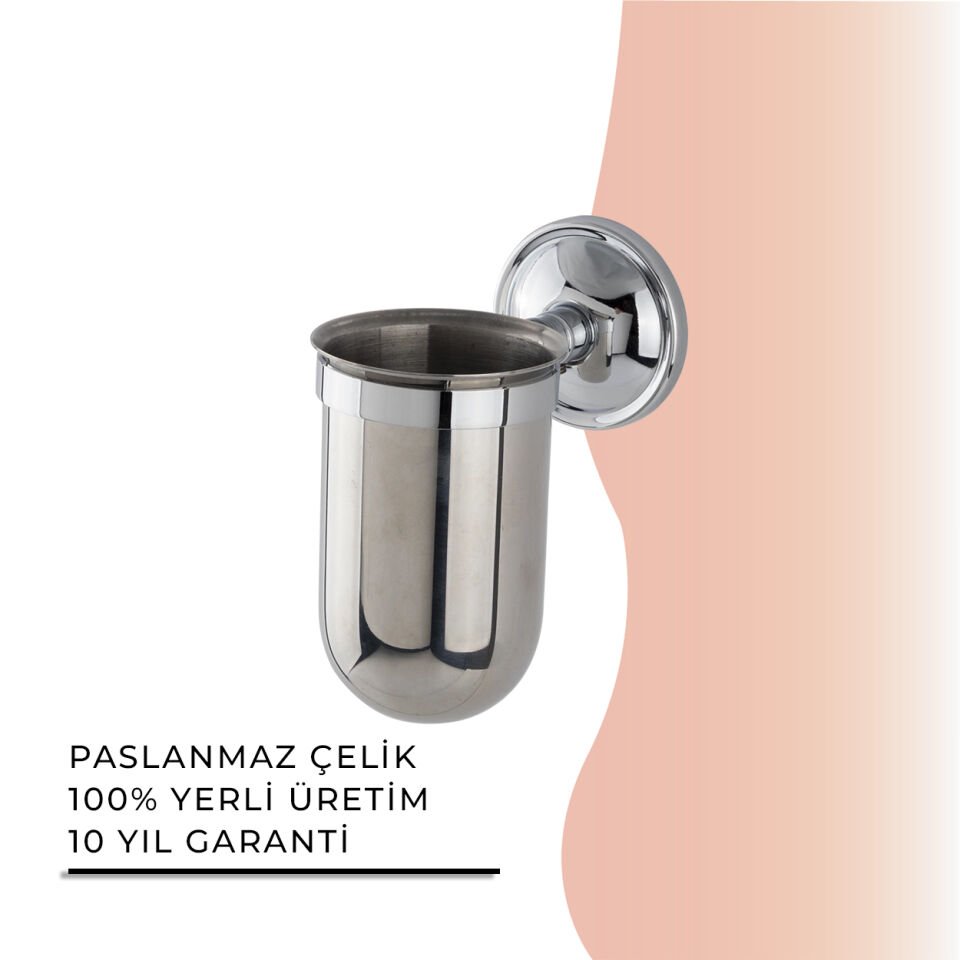 BANYOLİA - Çelik Banyo Bella Montajlı Diş Fırçalık Krom (BS10-012)
