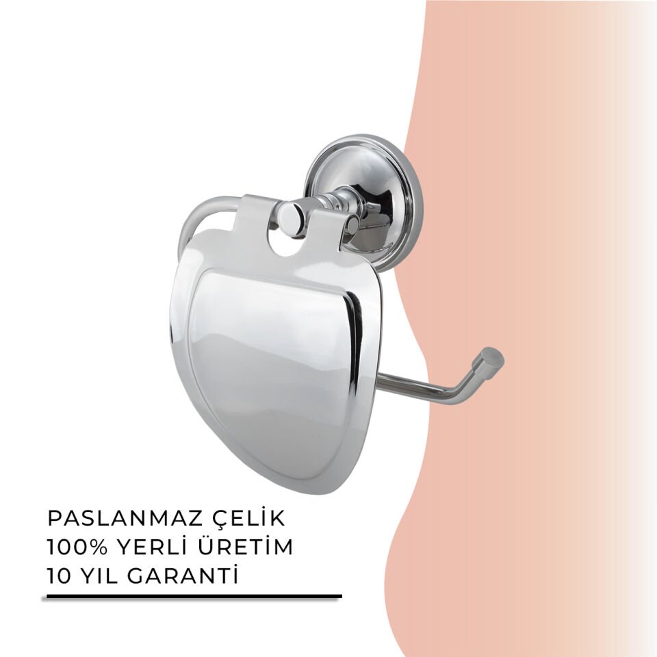 BANYOLİA - Çelik Banyo Bella Gala Kapak Tuvalet Kâğıtlığı(BS10-015)