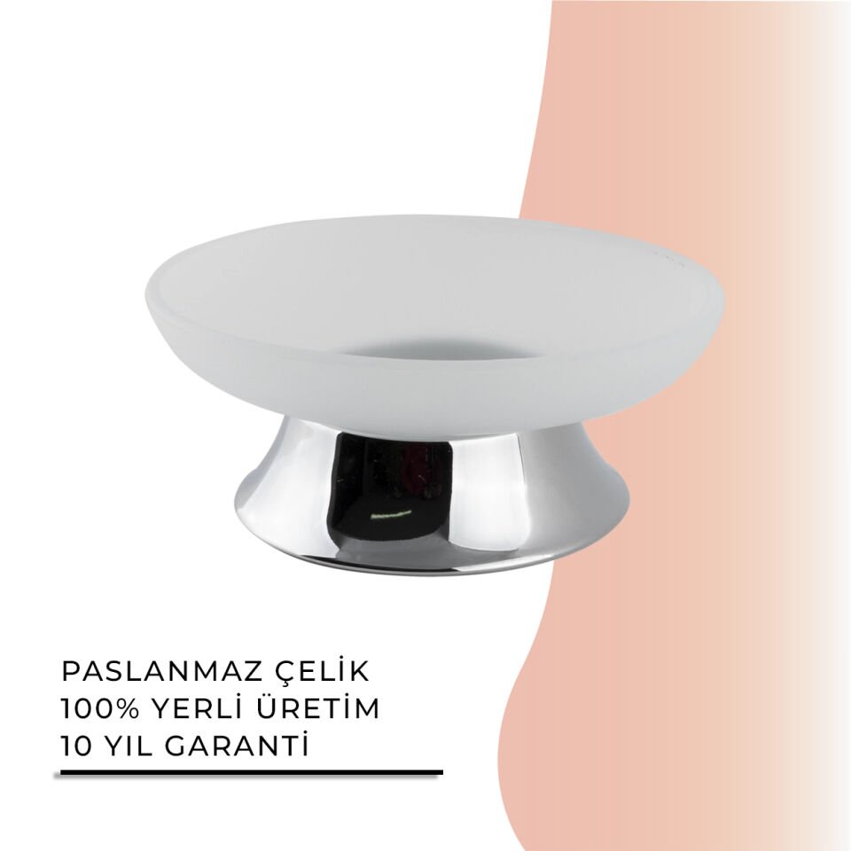 BANYOLİA - Çelik Banyo Bella Set Üstü Sabunluk (BS10-016)