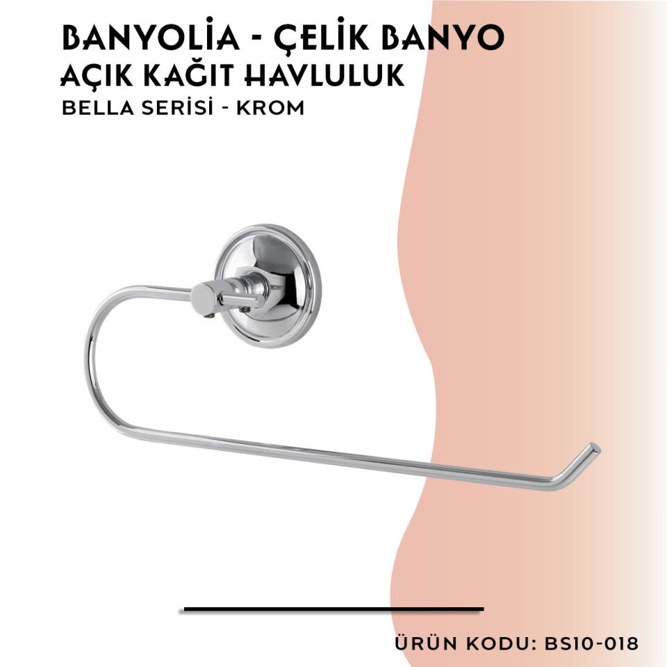 BANYOLİA - Çelik Banyo Bella Açık Kâğıt Havluluk (BS10-018)