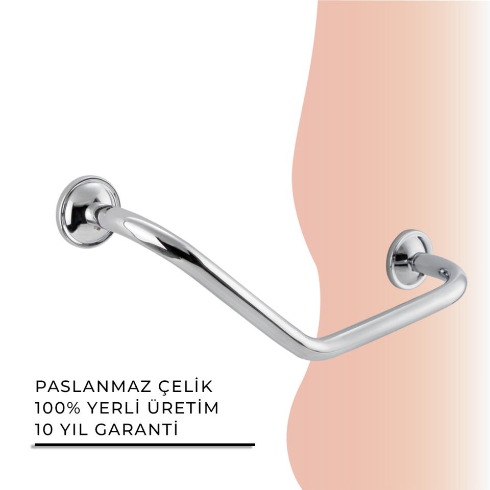 BANYOLİA - Çelik Banyo Bella Küvet Tutamağı 40cm (30-018)