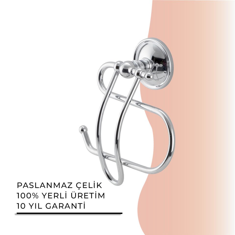BANYOLİA - Çelik Banyo Bella Dolar Tuvalet Kâğıtlığı (30-049)
