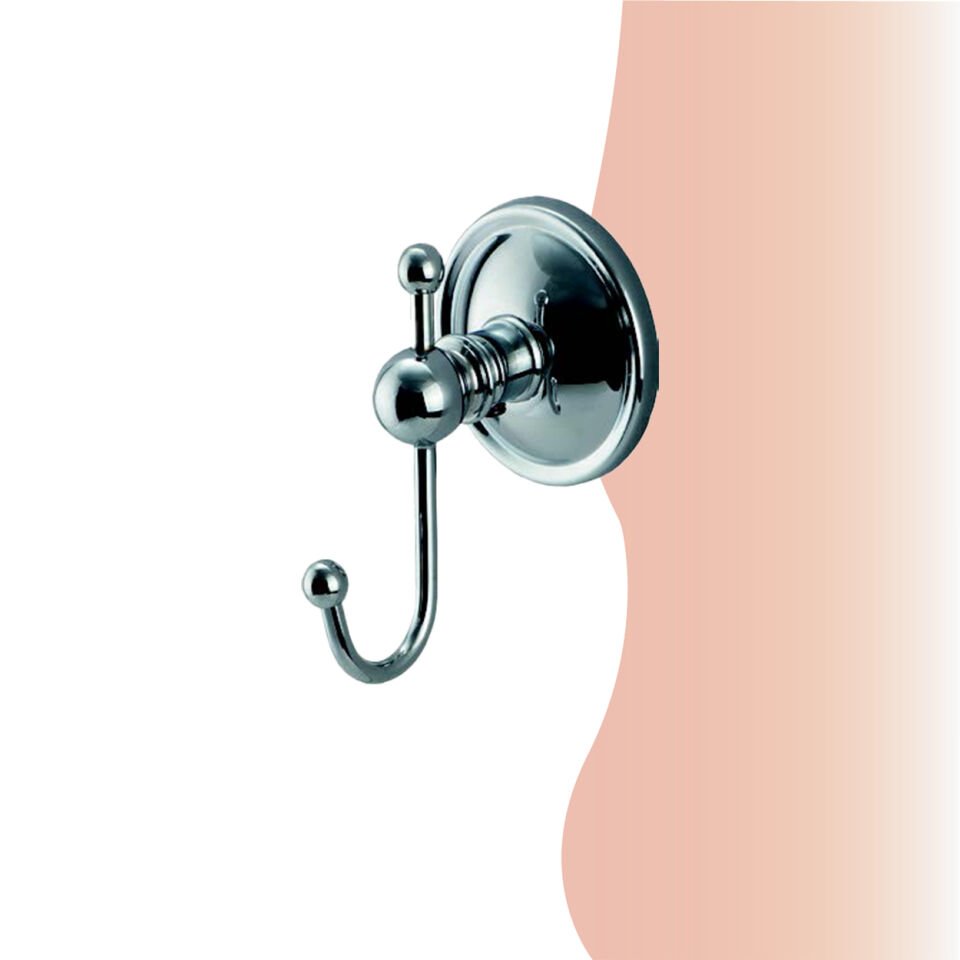 BANYOLİA - Çelik Banyo Bella Çıkmalı Tekli Askılık (40-013)