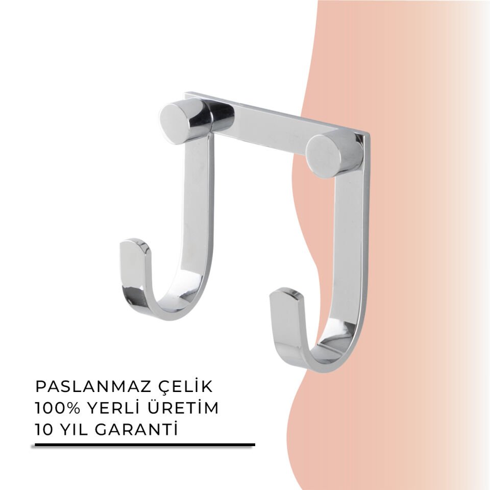 BANYOLİA - Çelik Banyo Bella Linda İkili Askılık (40-046)