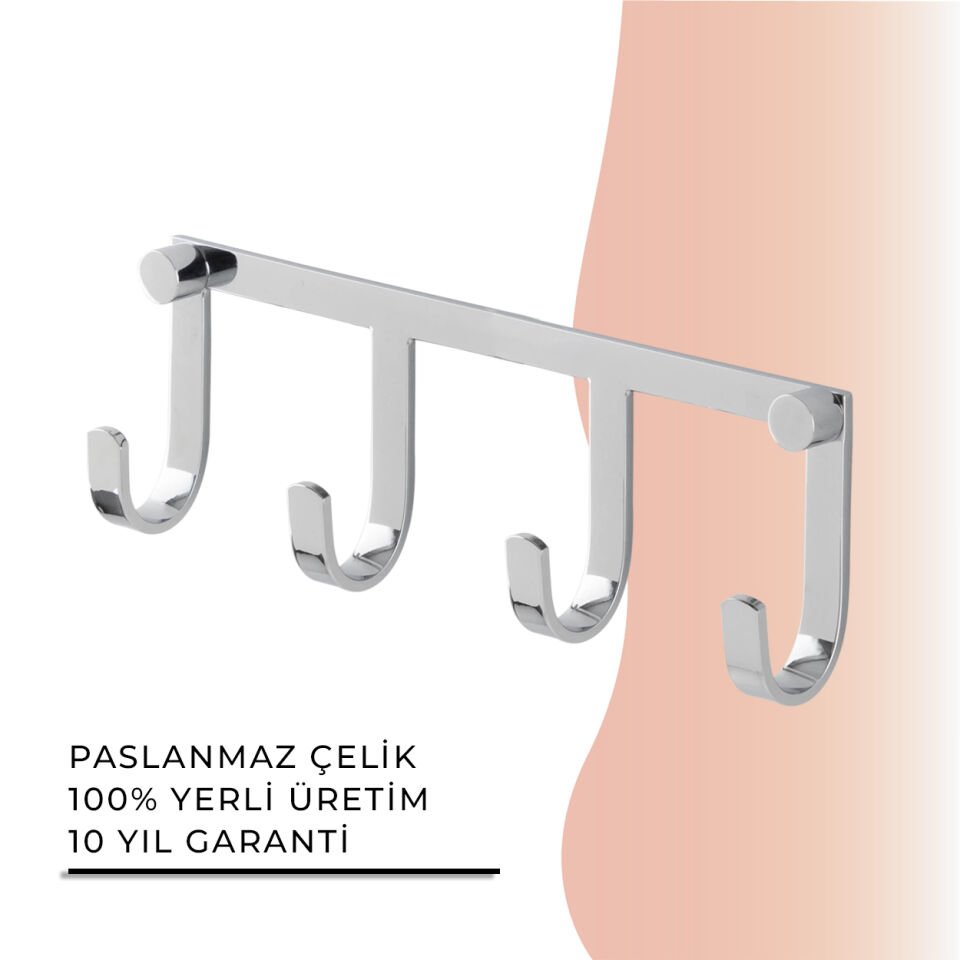 BANYOLİA - Çelik Banyo Bella Linda Dörtlü Askılık (40-048)