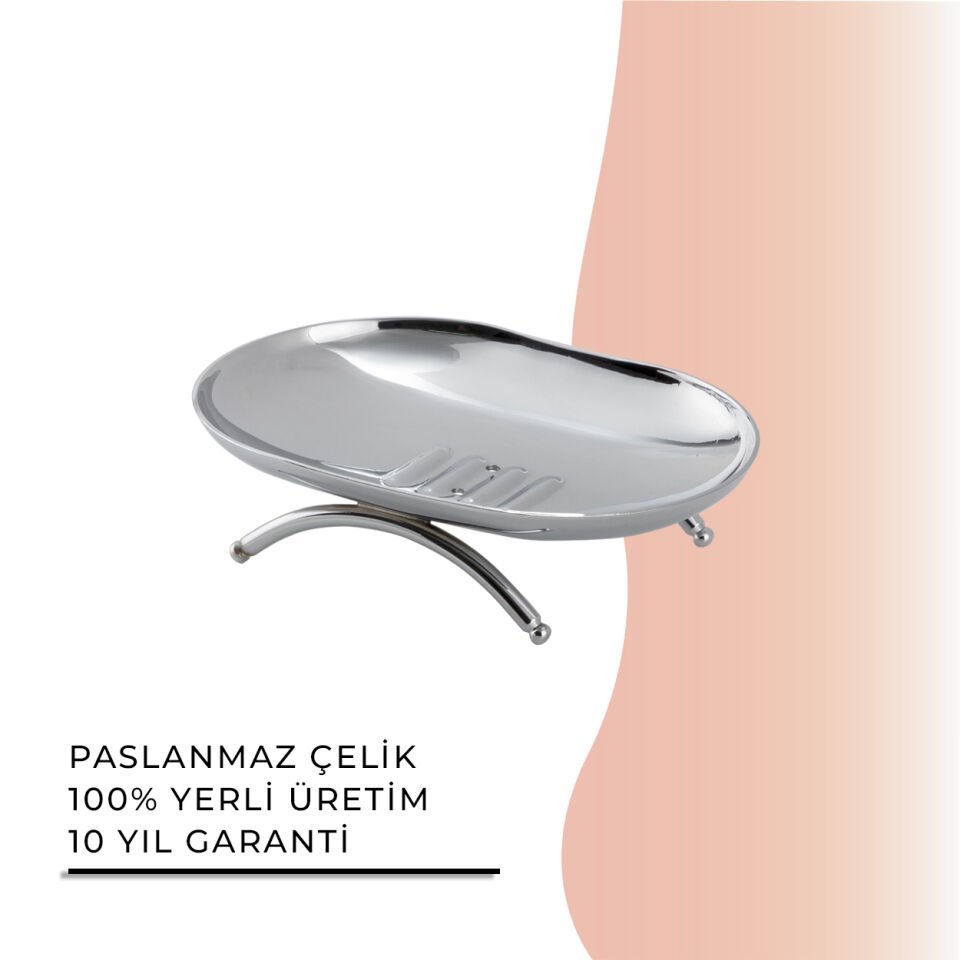BANYOLİA - Çelik Banyo Bella Cansu Set Üstü Sabunluk Krom(50-053)