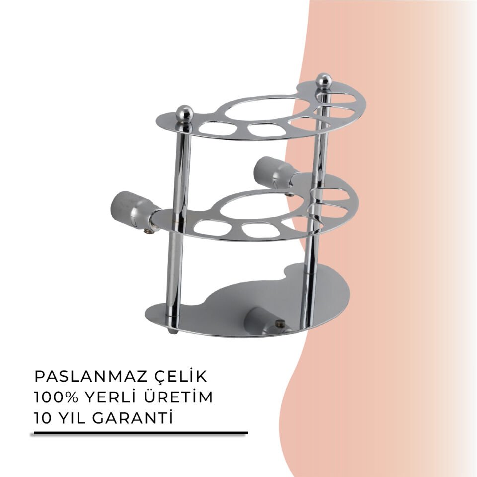 BANYOLİA - Çelik Banyo Bella Ay Montajlı Diş Fırçalık Krom(50-058)