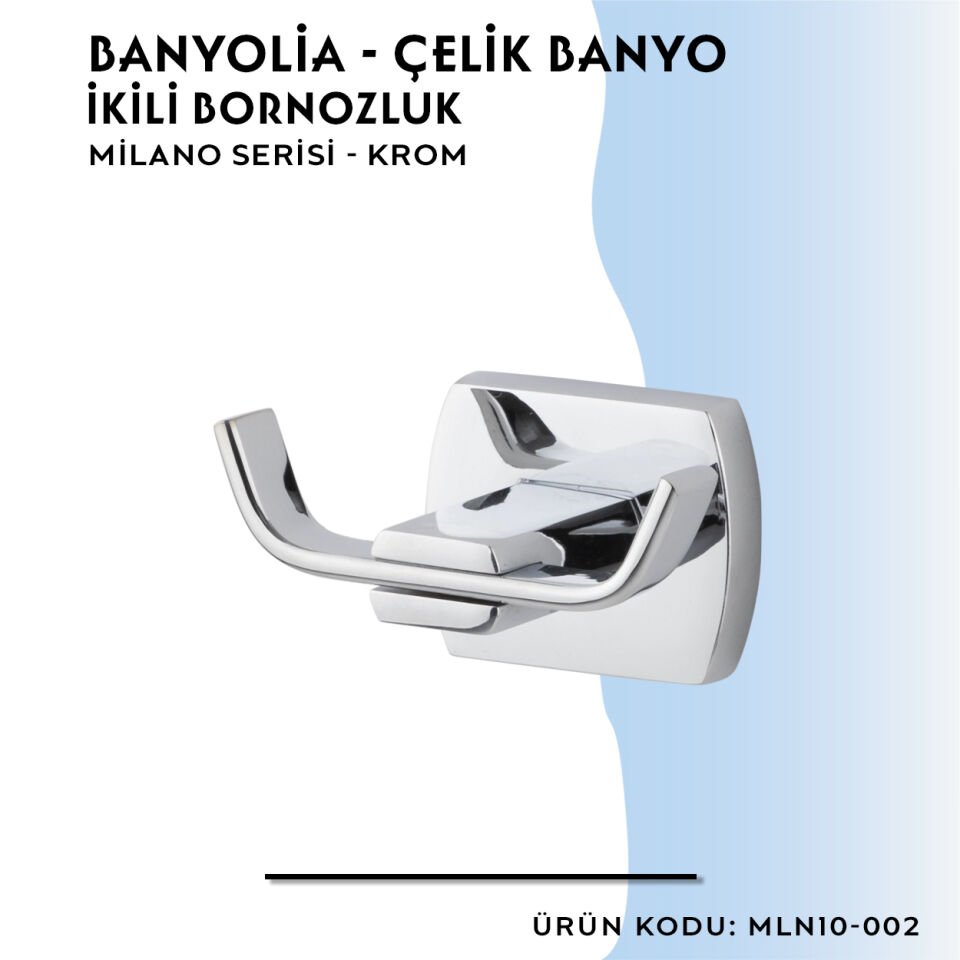 BANYOLİA - Çelik Banyo Milano Bornozluk Çiftli (MLN10-002)