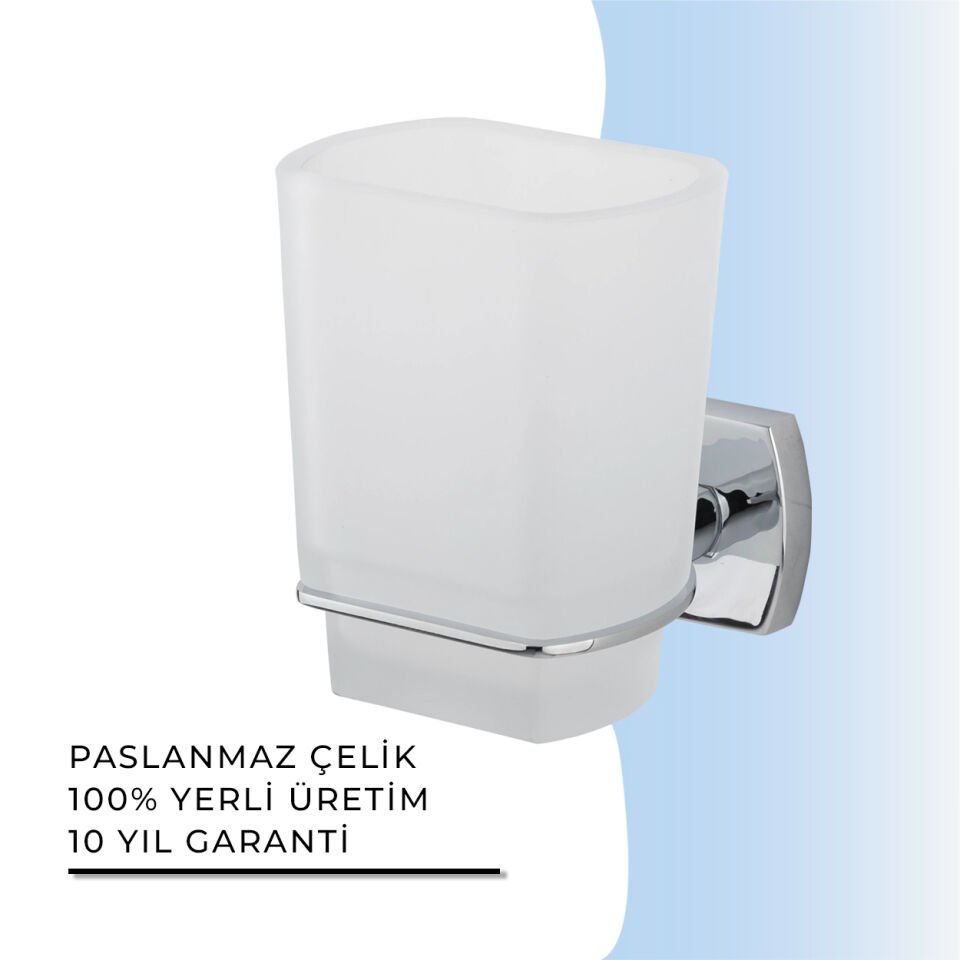 BANYOLİA - Çelik Banyo Milano Montajlı Diş Fırçalık (MLN10-004)