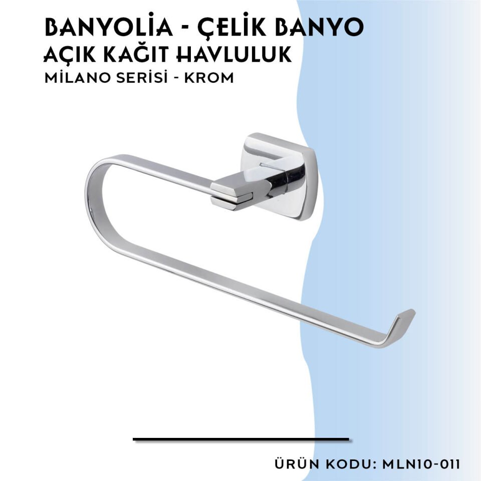 BANYOLİA - Çelik Banyo Milano Açık Kağıt Havluluk (MLN10-011)