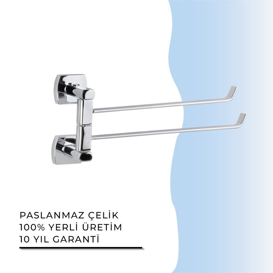 BANYOLİA - Çelik Banyo Milano İkili Döner Havluluk (MLN10-017)