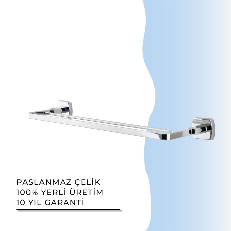 BANYOLİA - Çelik Banyo Milano İkili Uzun Havluluk 50cm (MLN10-020)