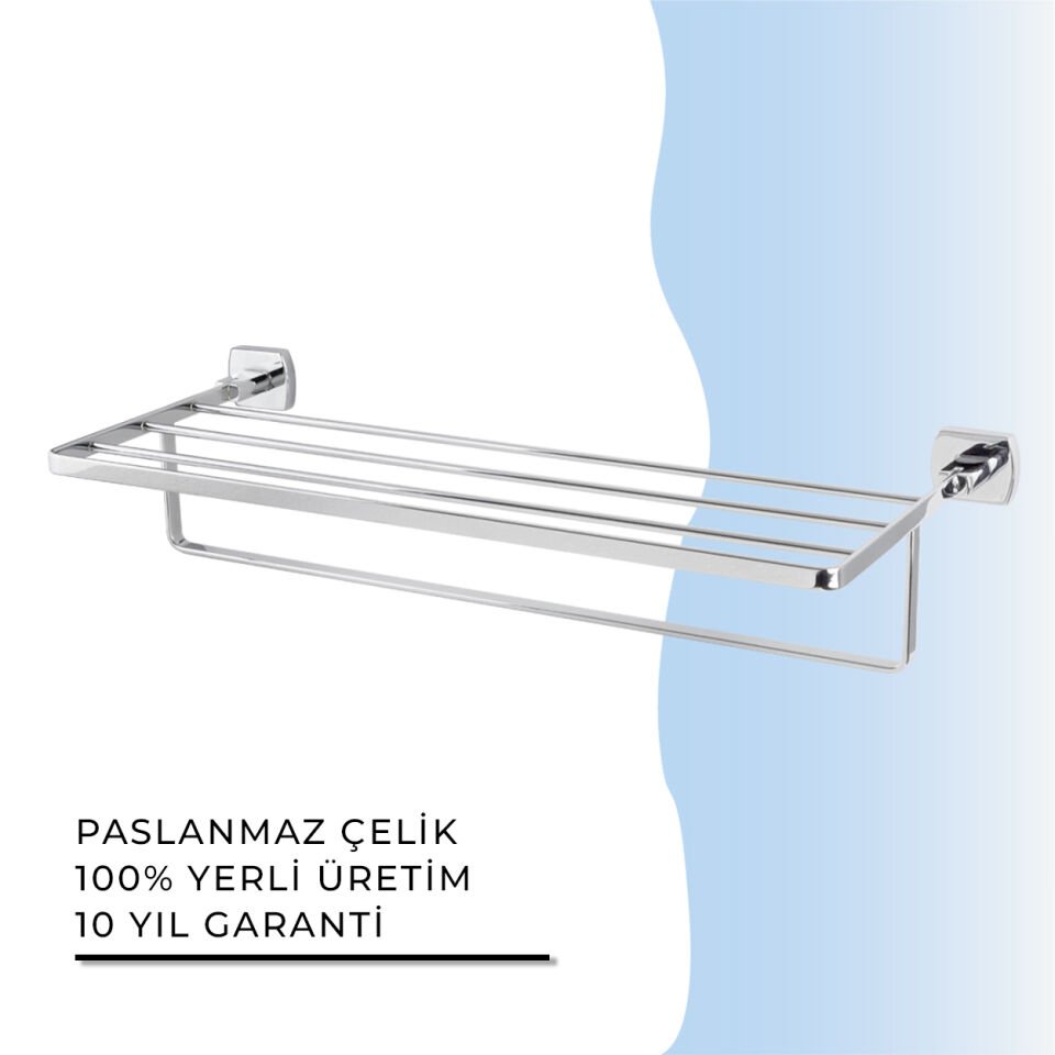 BANYOLİA - Çelik Banyo Milano Raf Havluluk 50cm (MLN10-021)