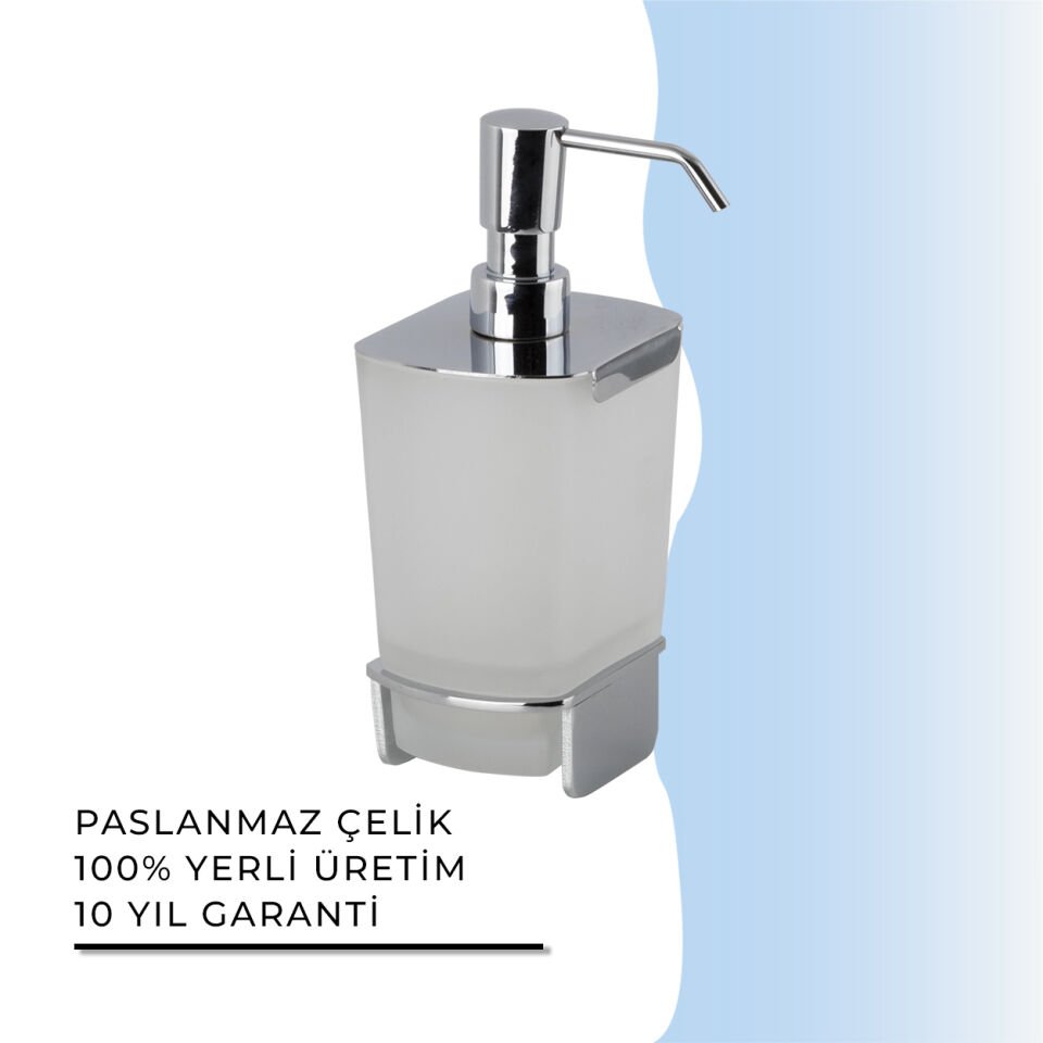 BANYOLİA - Çelik Banyo Milano Set Üstü Sıvı Sabunluk (MLN10-024)