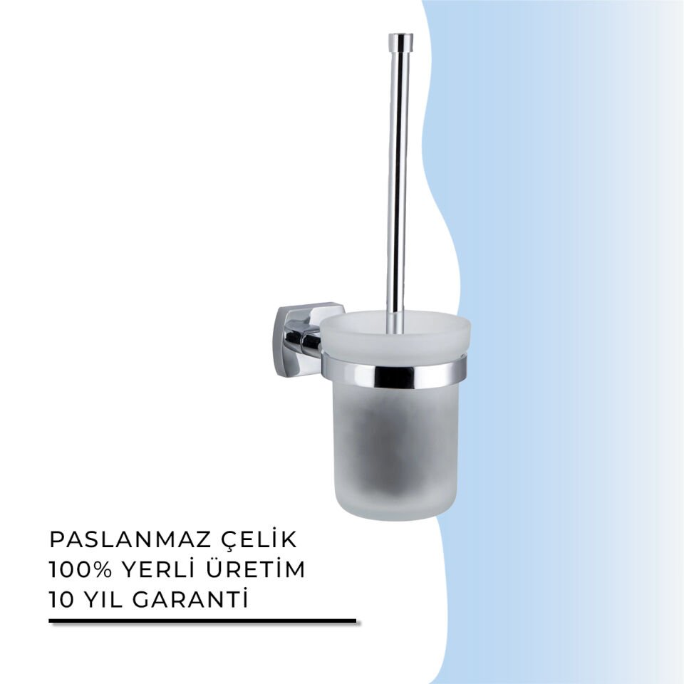 BANYOLİA - Çelik Banyo Milano Montajlı Klozet Fırçası (MLN10-030)