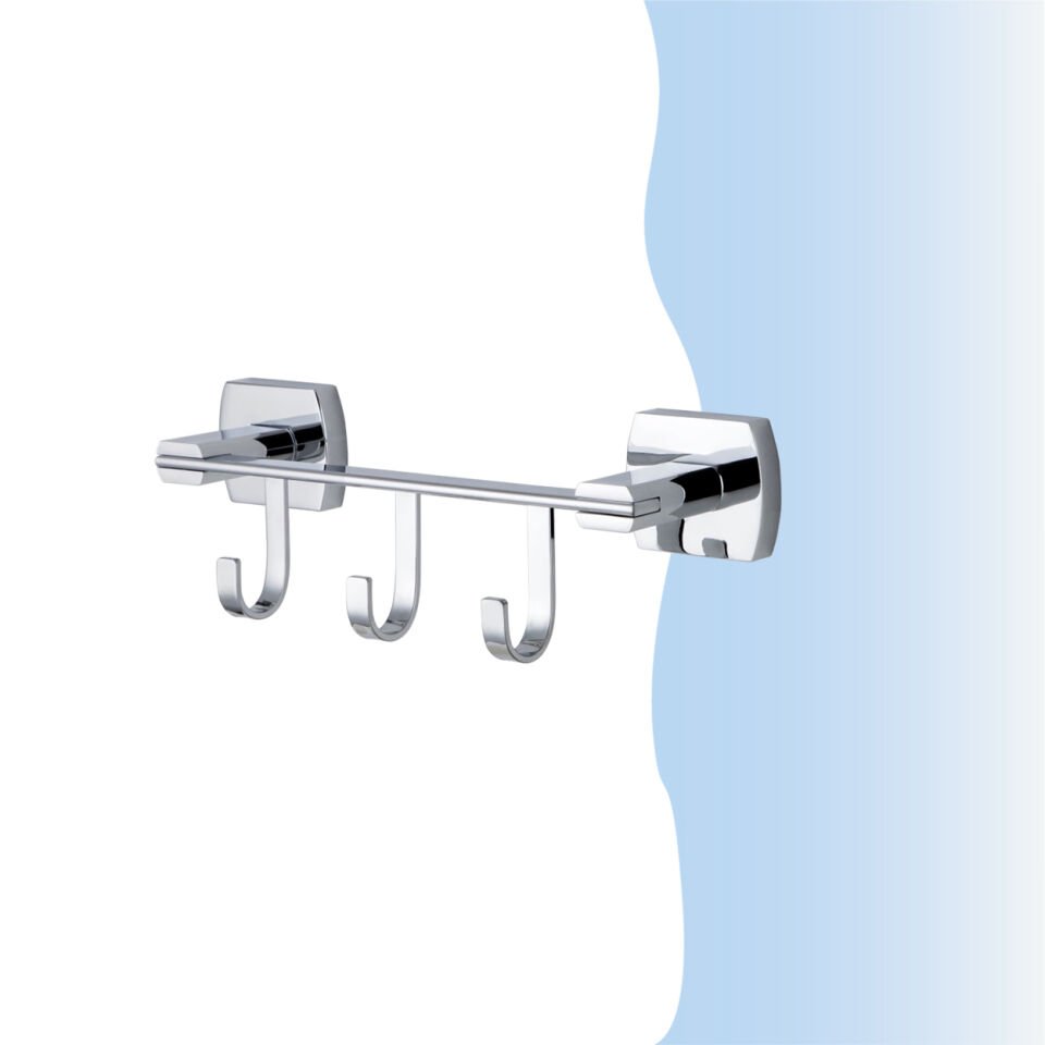 BANYOLİA - Çelik Banyo Milano Üçlü Askılık (MLN10-036)