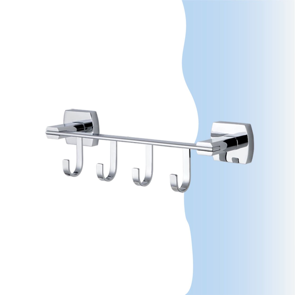 BANYOLİA - Çelik Banyo Milano Dörtlü Askılık (MLN10-037)