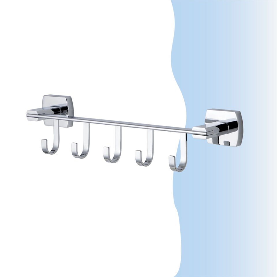 BANYOLİA - Çelik Banyo Milano Beşli Askılık (MLN10-038)
