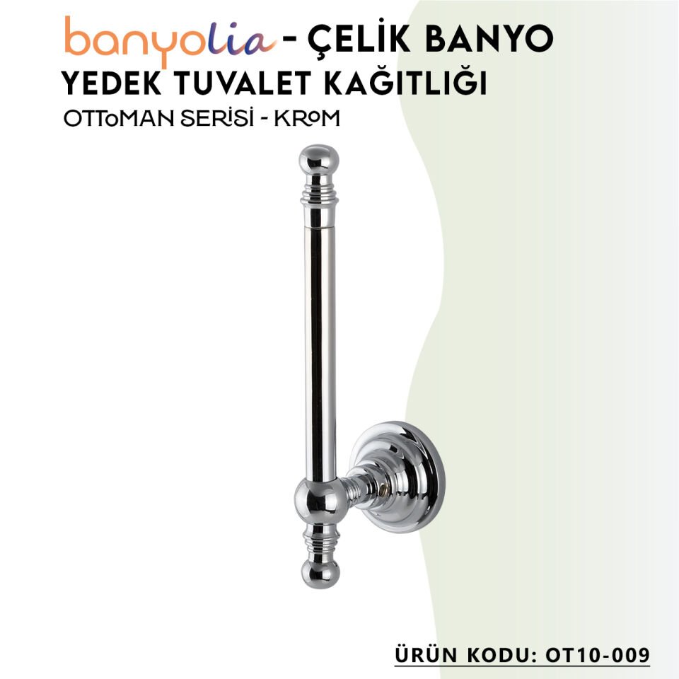 BANYOLİA - Çelik Banyo Ottoman Yedek Tuvalet Kâğıtlığı (OT10-009)