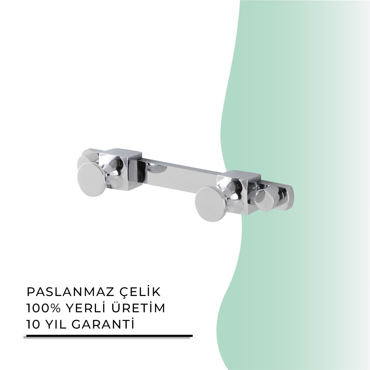 BANYOLİA - Çelik Banyo Mercan Bornozluk Çiftli (MS10-002)
