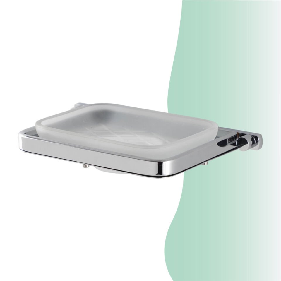 BANYOLİA - Çelik Banyo Mercan Montajlı Sabunluk (MS10-003)
