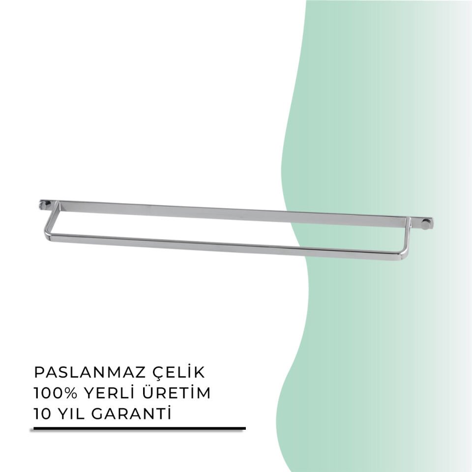BANYOLİA - Çelik Banyo Mercan Uzun Havluluk 50cm (MS10-006)