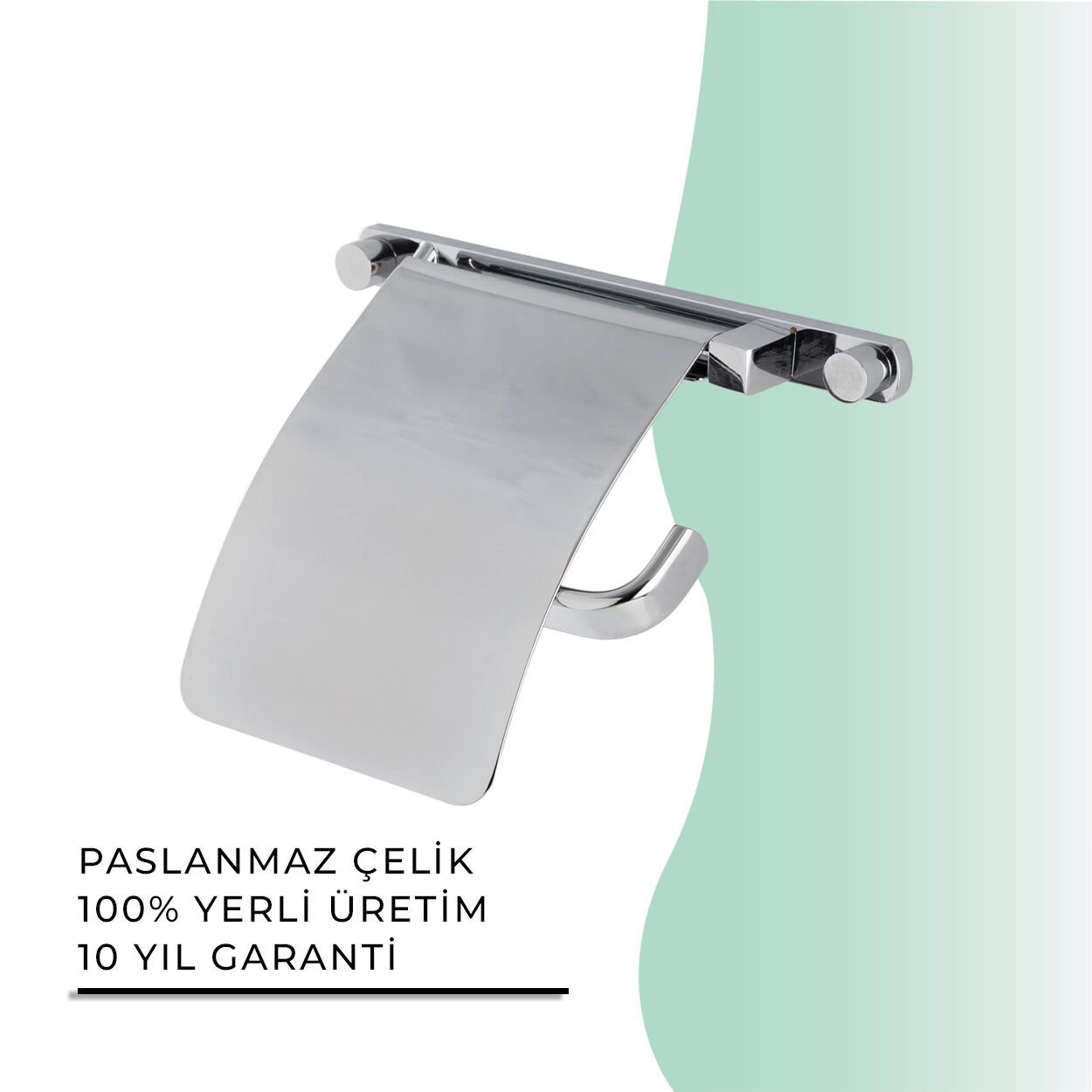 BANYOLİA - Çelik Banyo Mercan Geniş Kapaklı Tuvalet Kâğıtlığı (MS10-007)
