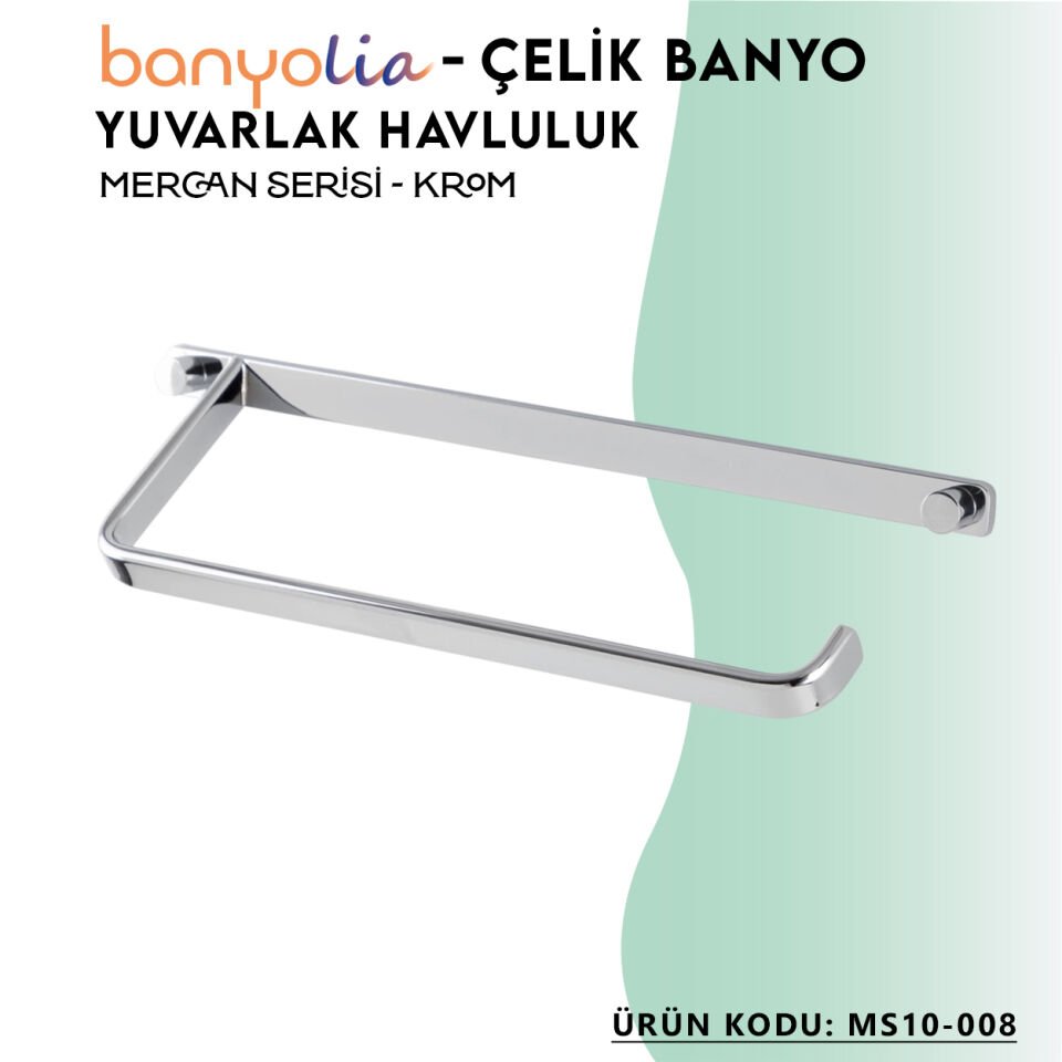 BANYOLİA - Çelik Banyo Mercan Kare Havluluk (MS10-008)