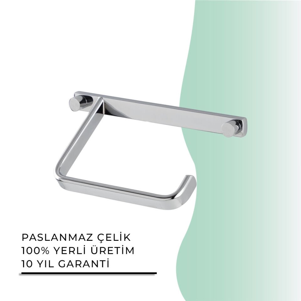 BANYOLİA - Çelik Banyo Mercan Açık Tuvalet Kâğıtlığı (MS10-009)