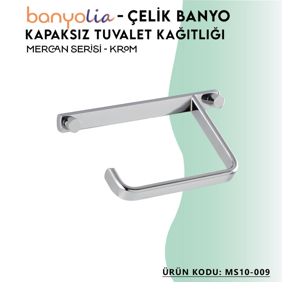 BANYOLİA - Çelik Banyo Mercan Açık Tuvalet Kâğıtlığı (MS10-009)